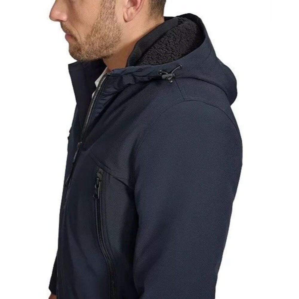 Calvin Klein New Men’s Jacket MEDIUM Sherpa Lined Infinite Soft Shell True NAVY - Picture 13 of 16